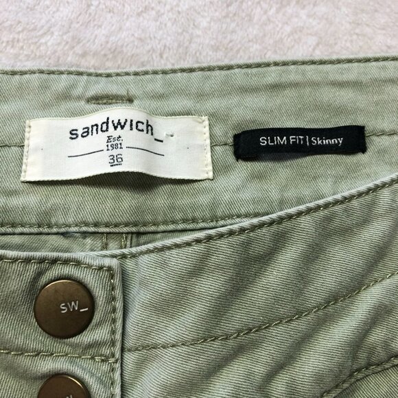 NWOT Sandwich Green Slim Fit Skinny Ankle Pants Size 29 - Picture 11 of 16